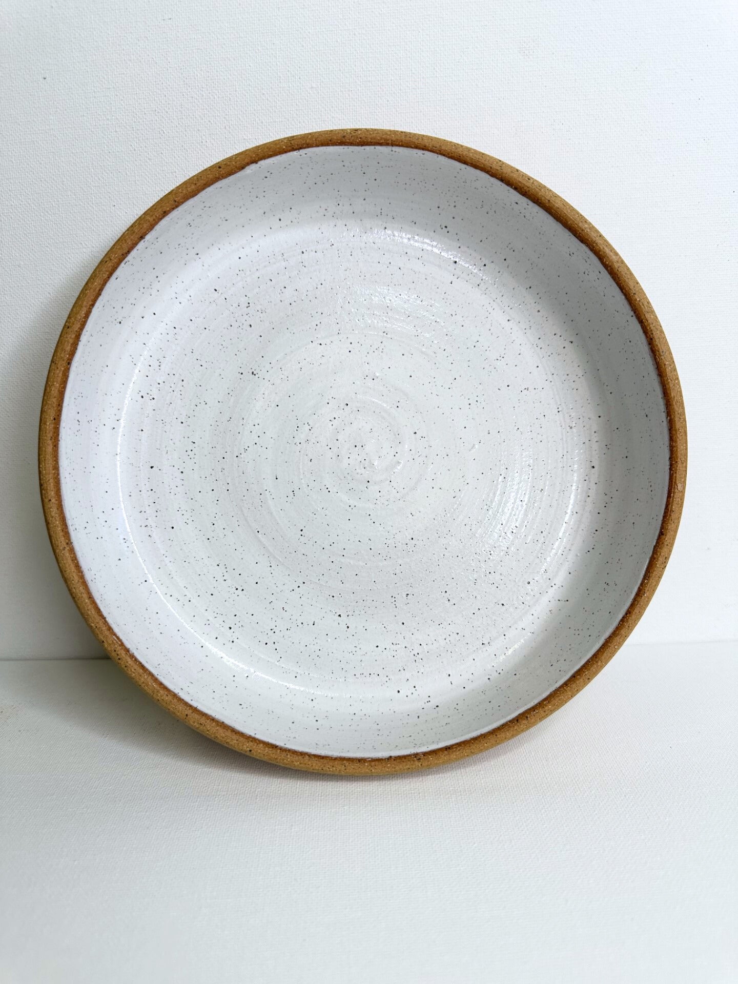 Shallow Bowl - White and Raw Clay