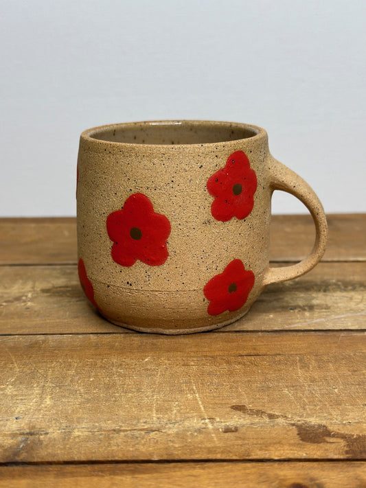 Flower Mug - Red